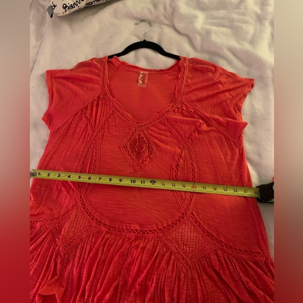 Free People Heirloom Coral Top - Picture 9 of 11